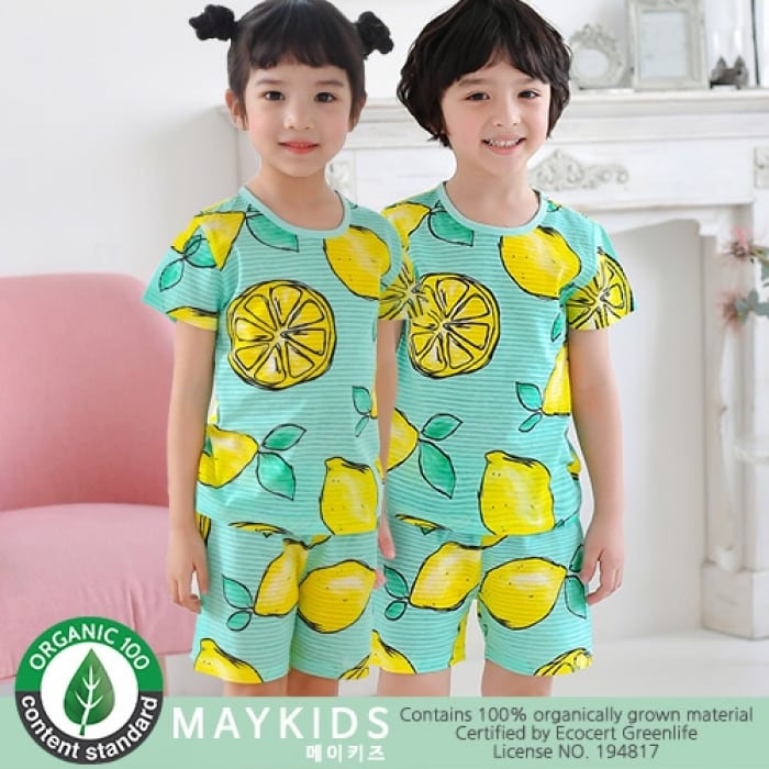 半袖レモンのルームウェア / 韓国子供服 | kobito de punch/コビトデパンチ