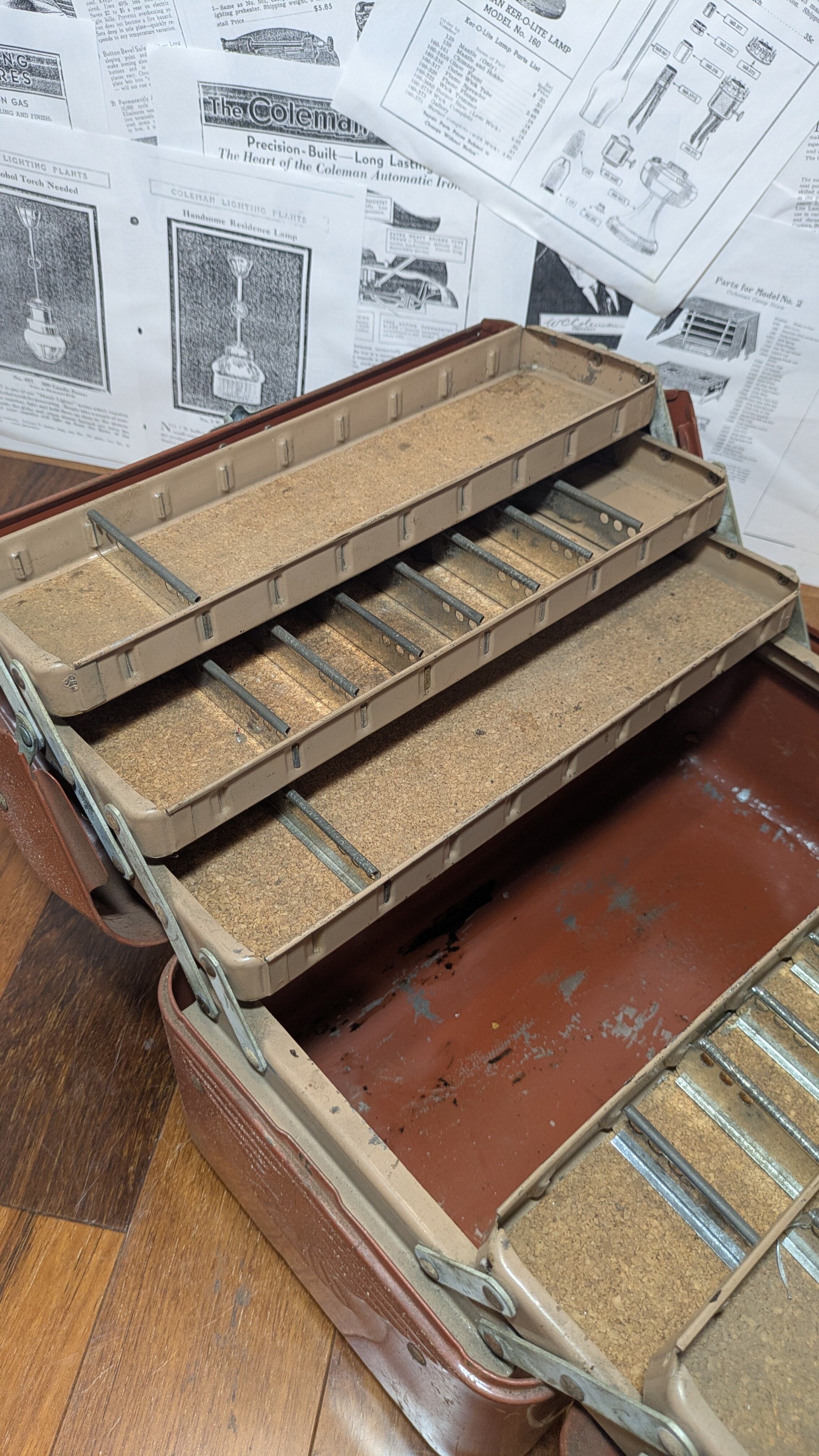 Vintage SIMONSEN TackleBox ToolBox Antique Fishing USA ビンテージ