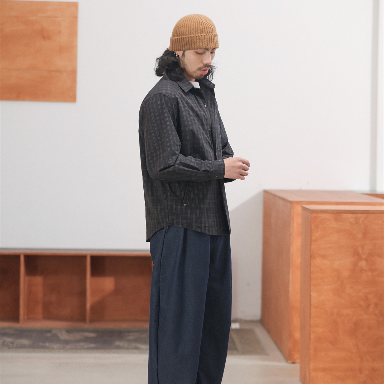 チェックポイント・スナップオーバーシャツ A2067 - 17