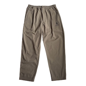 ONE TUCK STRETCH PANTS -ASH BROWN-