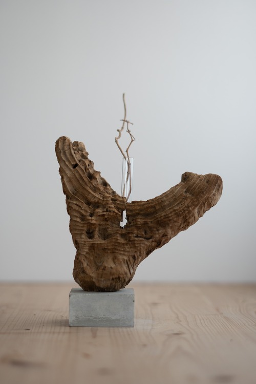 流木一輪挿し Cement M〔無塗装〕 no.8