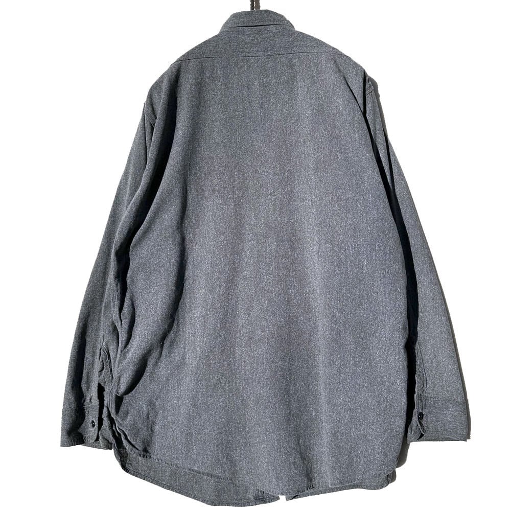 HERCULES] Vintage black chambray shirt with gusset Black chambray
