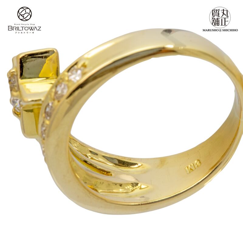 190.K18 指輪 ダイアモンド リング 0.30ct Ring 12号