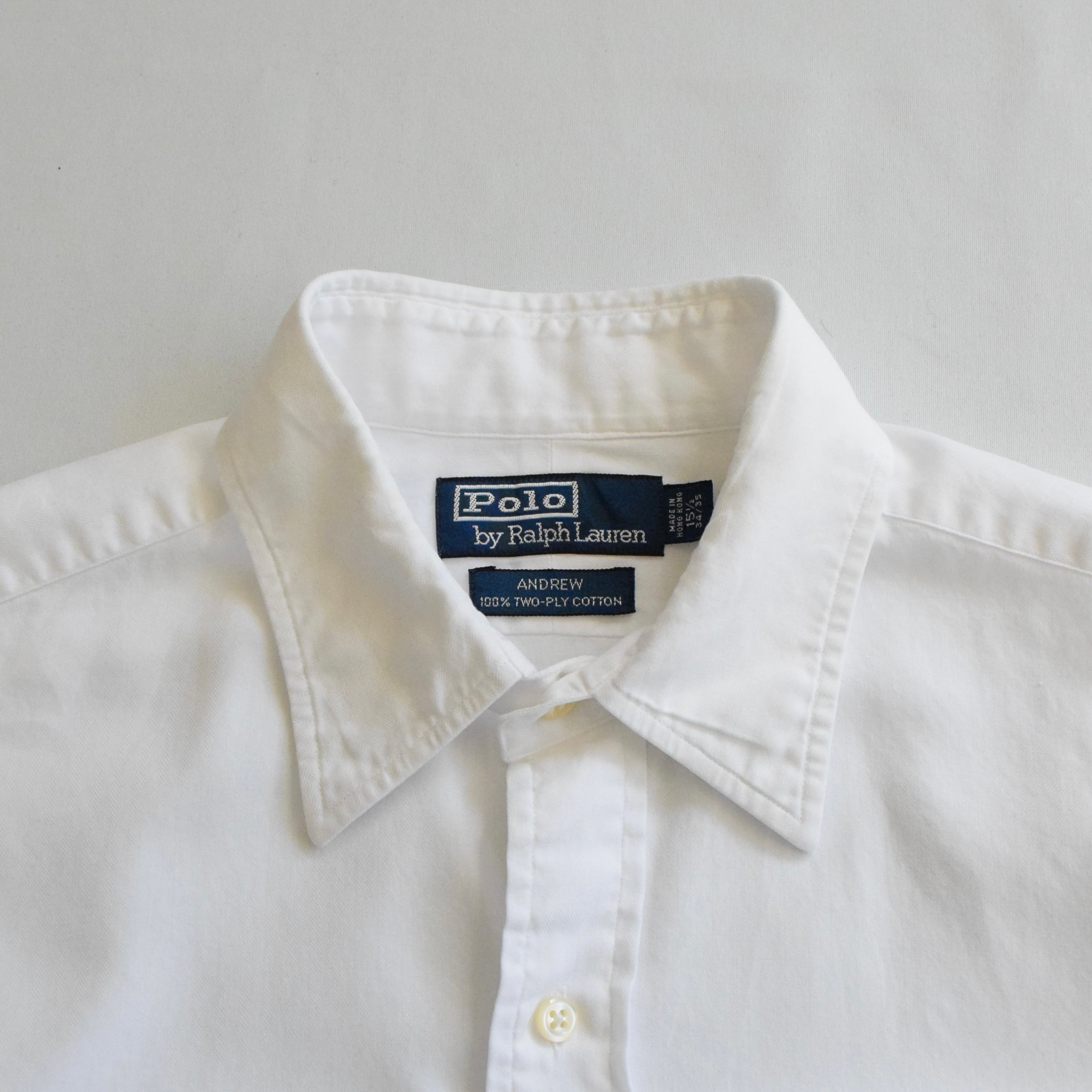 90s Polo by Ralph Lauren “ANDREW” TWO PLY COTTON ドレスシャツ