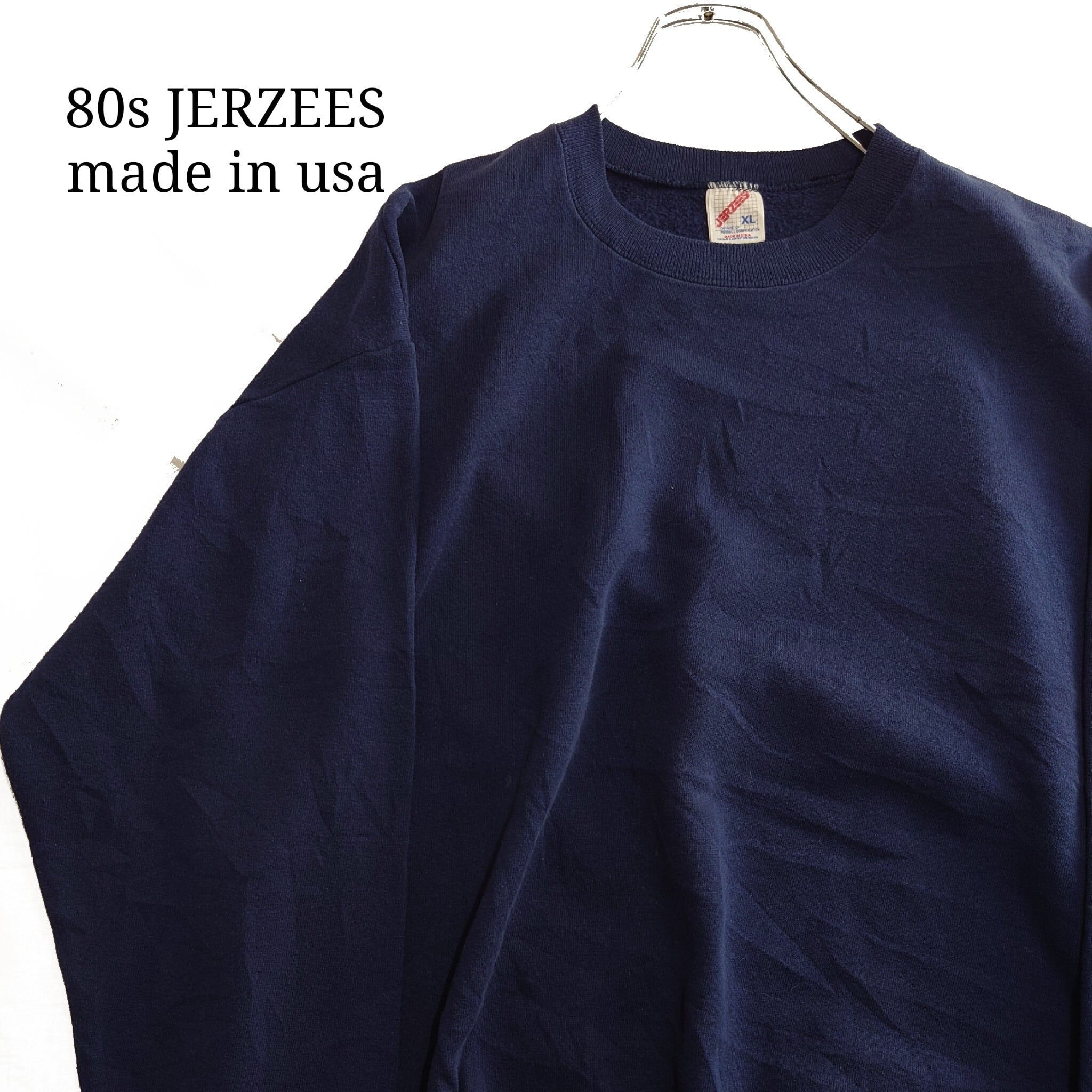 80s・USA製】JERZEES ジャージーズ 無地スウェット ネイビー 