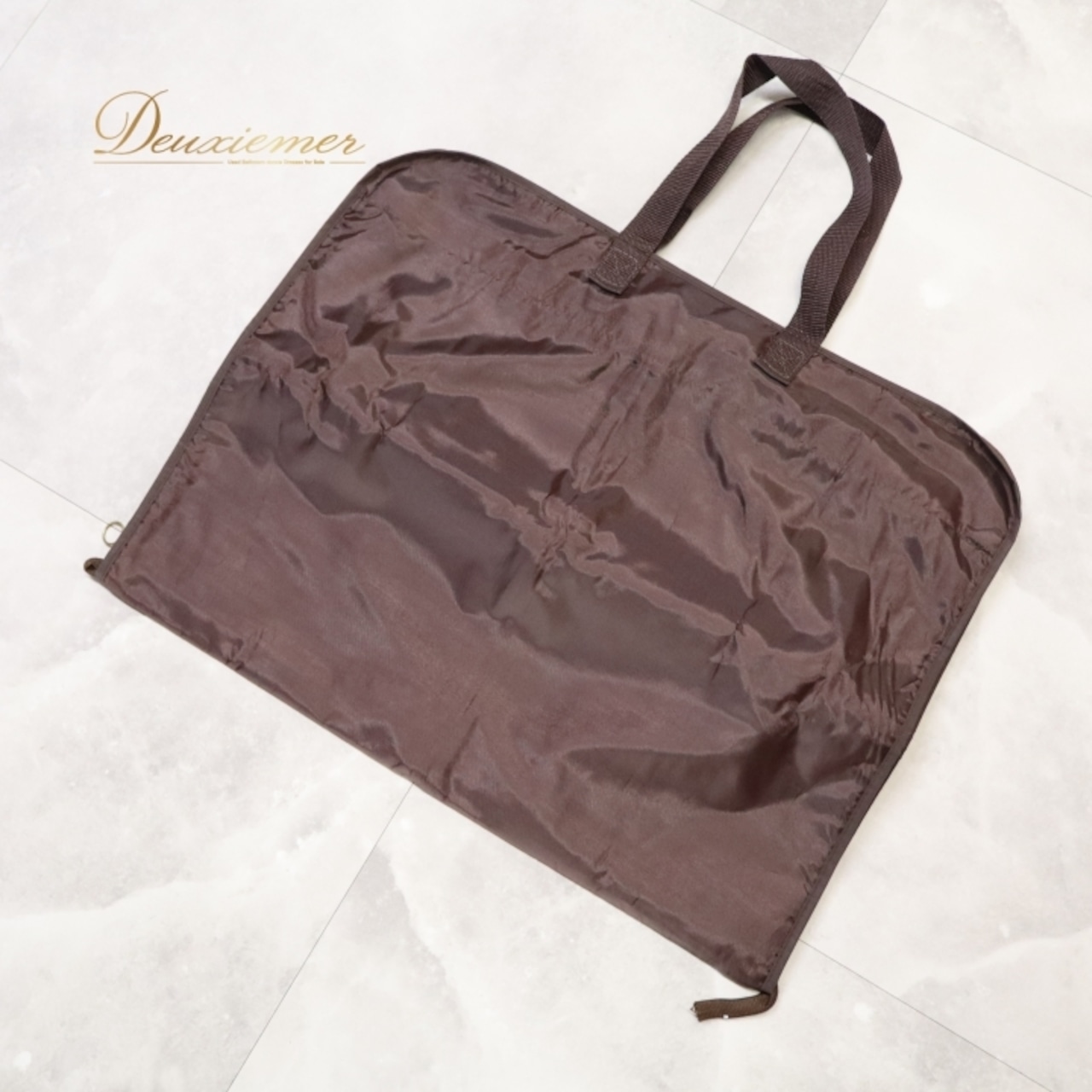 フラダンス 小物 ガーメントバック ブラウン系 マカマカ MakaMaka バッグ 茶 ハワイアンプリント 不織布 ダンス小物 ファスナー 持ち運び 練習 レッスン イベント 発表会