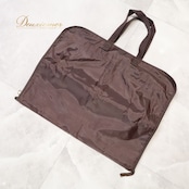 フラダンス 小物 ガーメントバック ブラウン系 マカマカ MakaMaka バッグ 茶 ハワイアンプリント 不織布 ダンス小物 ファスナー 持ち運び 練習 レッスン イベント 発表会