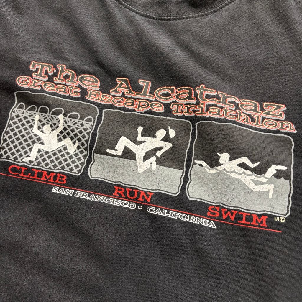 アルカトラズ 刑務所 Tシャツ Alcatraz Great Escape Triathlon 黒 L