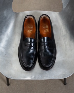 old "BROOKS BROTHERS" leather loafer / Made In USA / SIZE:9 1/2