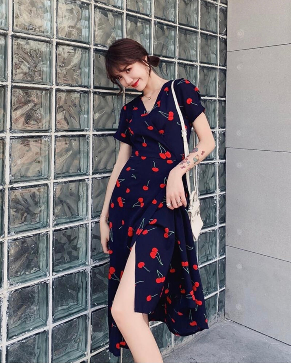 チェリー柄ワンピース Peony Coco