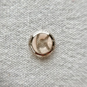 シルバーフレーム×マーブルパステルピンク 2穴 13㎜