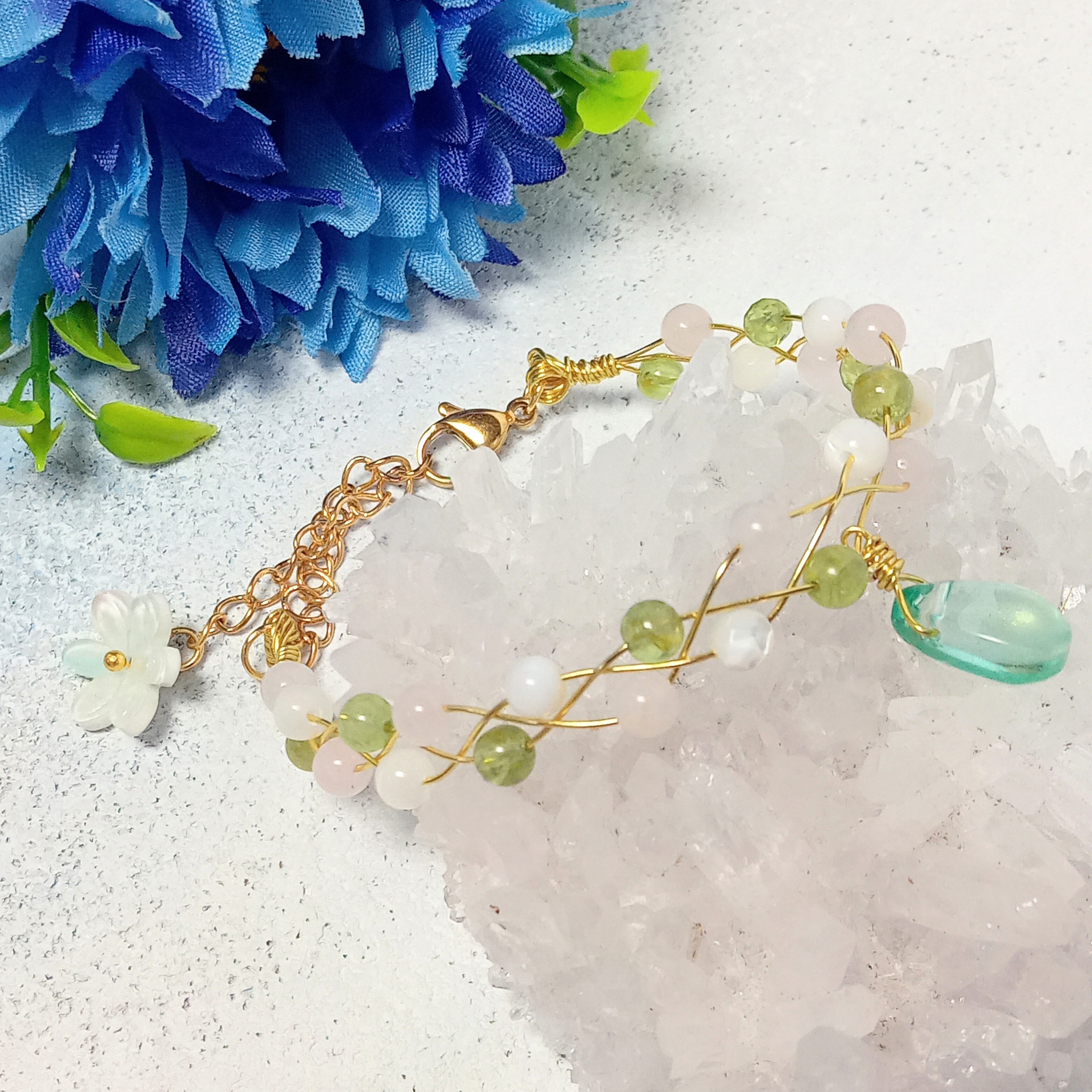 ☆花樹☆ブレスレット 編みブレスレット ワイヤーブレスレット ☆花樹☆ブレスレット 編みブレスレット ワイヤーブレスレット