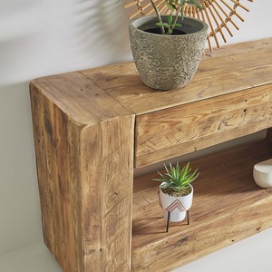 コンソール 収納 台 キャビネット ラック ディスプレイ 棚 引き出し 木製 天然木 パイン材 古材