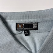 DAKS ダックス 長袖ポロシャツ 2L/水色/ジャガード/大きいサイズ/CYOYA vintage
