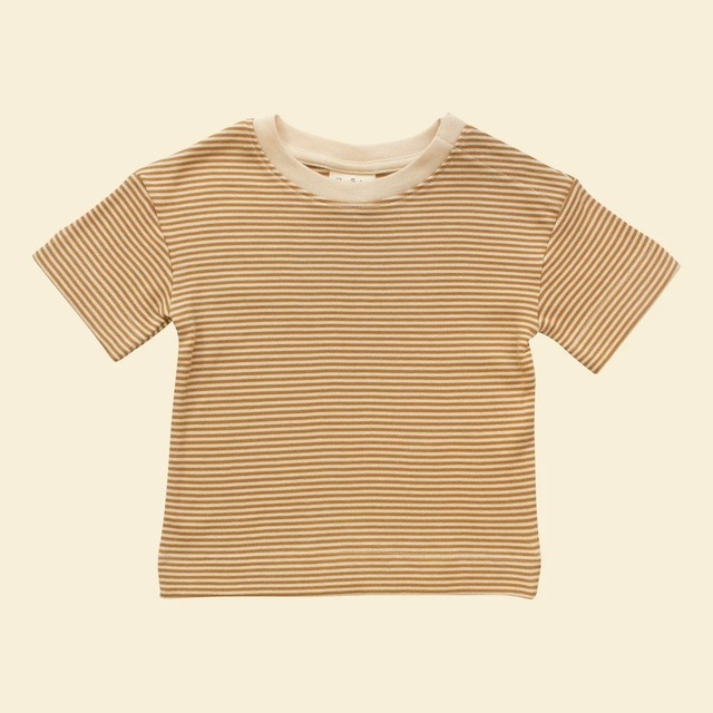 【Ziwi Baby】Short-sleeve tee - Ochre Stripe