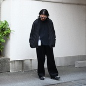 Nonnotte(ノノット) Minimum Smoking Jacket、kuon(クオン)GANKO別注Sashiko Docking Teeコーディネート
