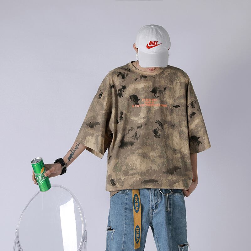 全2色 Tシャツ 迷彩 カットソー カジュアル シンプル おしゃれ