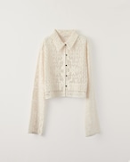 DU260502 Lace Button Cardigan Tops