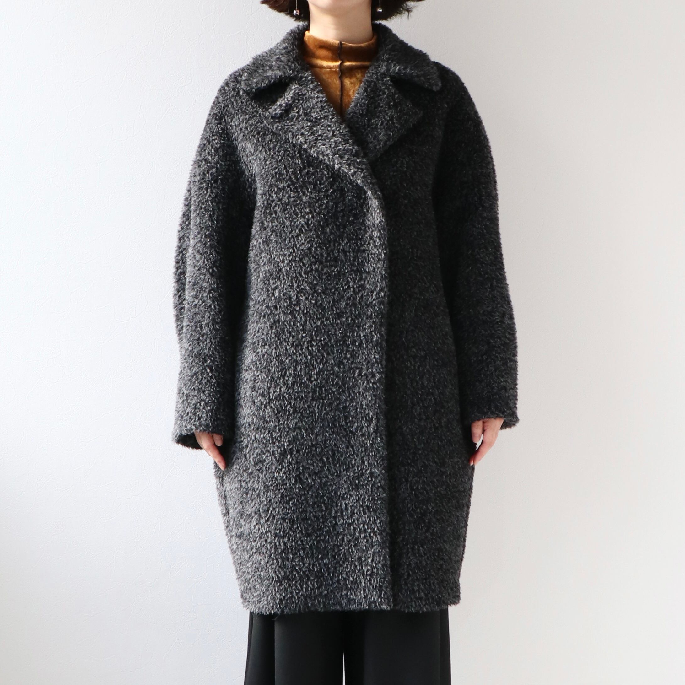 Max Mara アルパカ シャギーコート グレー マックスマーラ | 2122TOKYO