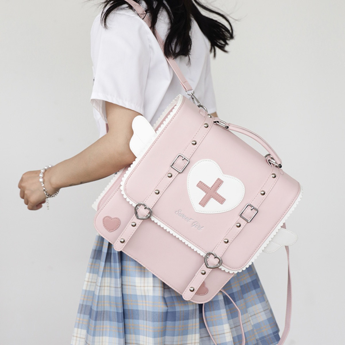 動画あり♡ 全4カラー 天使の羽付き♪クロス2wayバッグ bag29 | ゆめ 