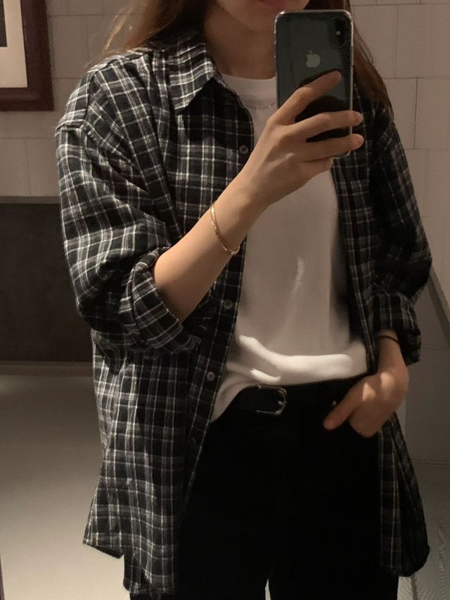 (予約) ounce / Litton check shirt 2color