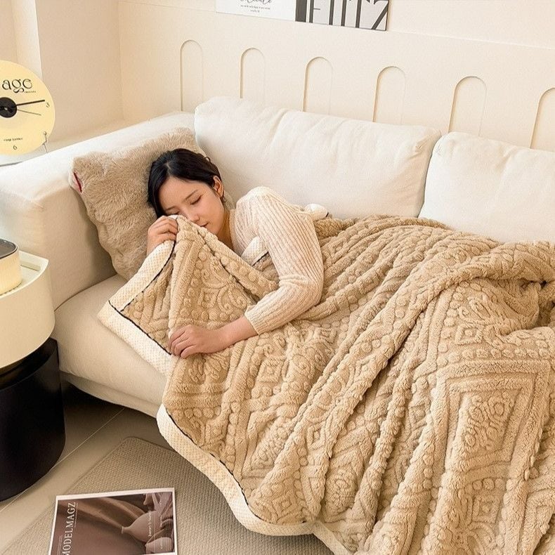 毛布 シングルサイズ 120cm × 200cm ブランケット ふわふわ