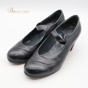 フラメンコ 衣装 シューズ 36 1/2サイス ブラック系 ドンフラメンコ DON flamenco スペイン製 靴 くつ ヒール レディース 黒 無地 シンプル ストラップ ステージ イベント ダンスシューズ ダンス衣装