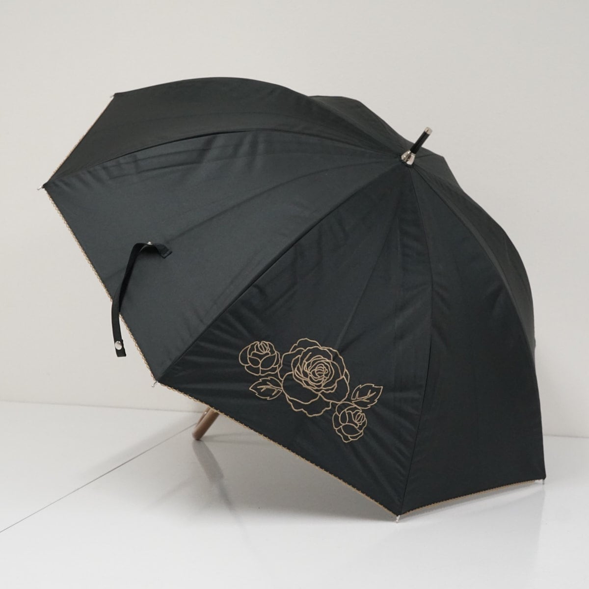 日傘 CELINE セリーヌ USED品 マカダム 晴雨兼用 ブラック スカラップ