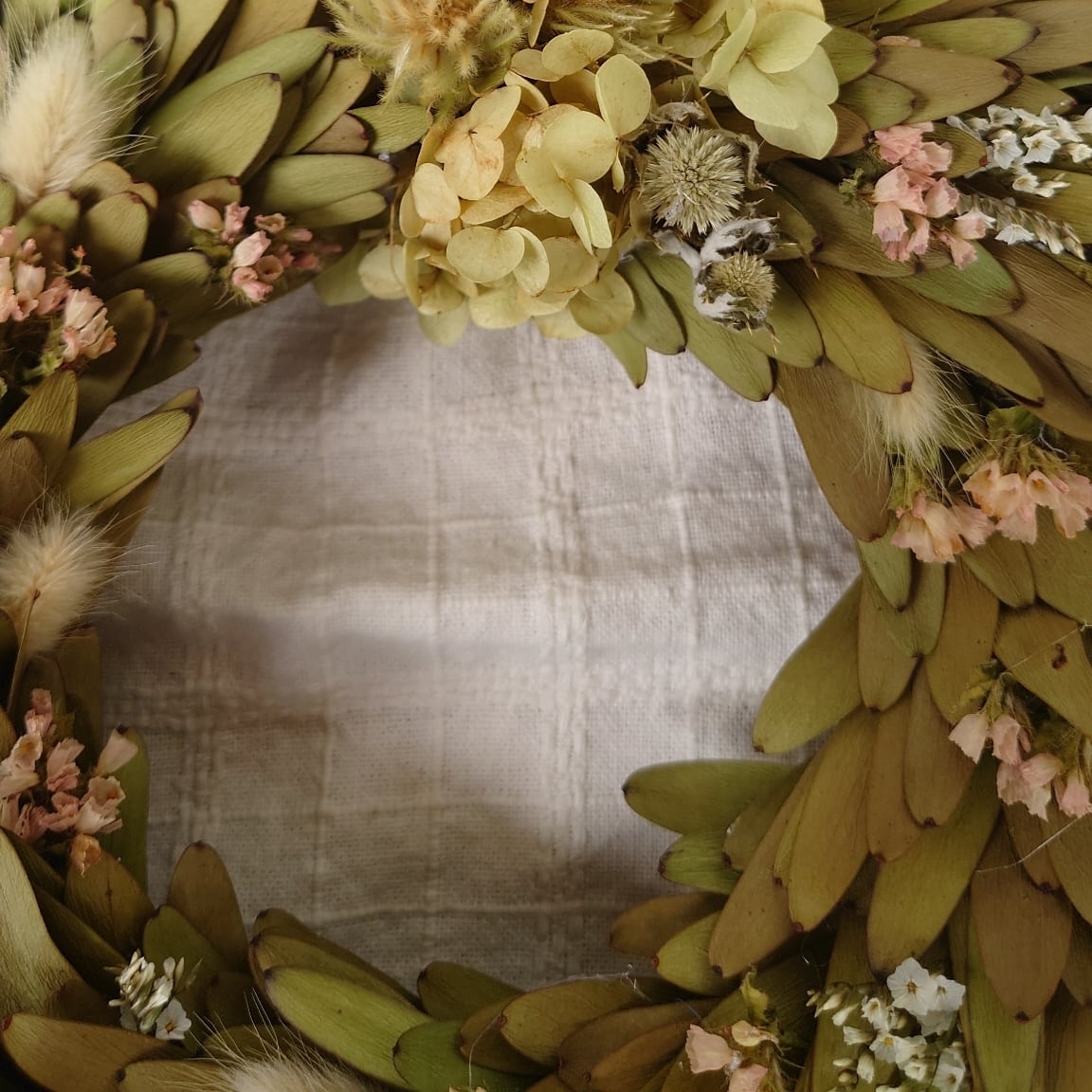 受注制作　千日紅リース 受注制作千日紅リース