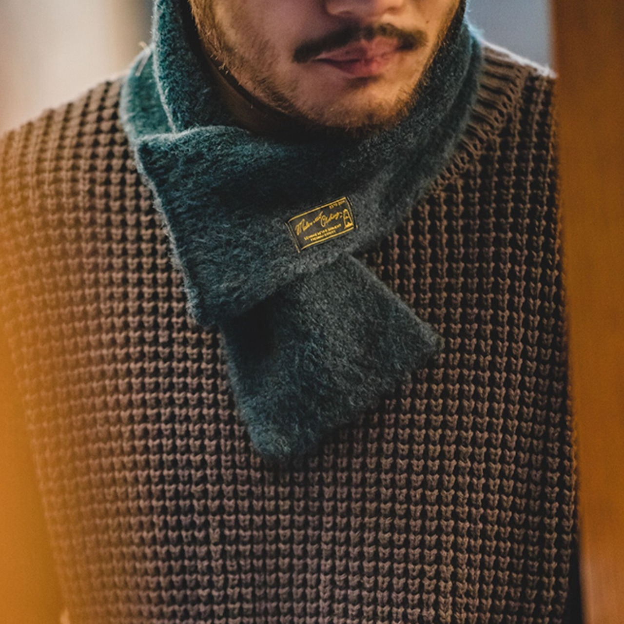 Solid Color Compact Scarf / ソリッド カラー コンパクト スカーフ マフラー