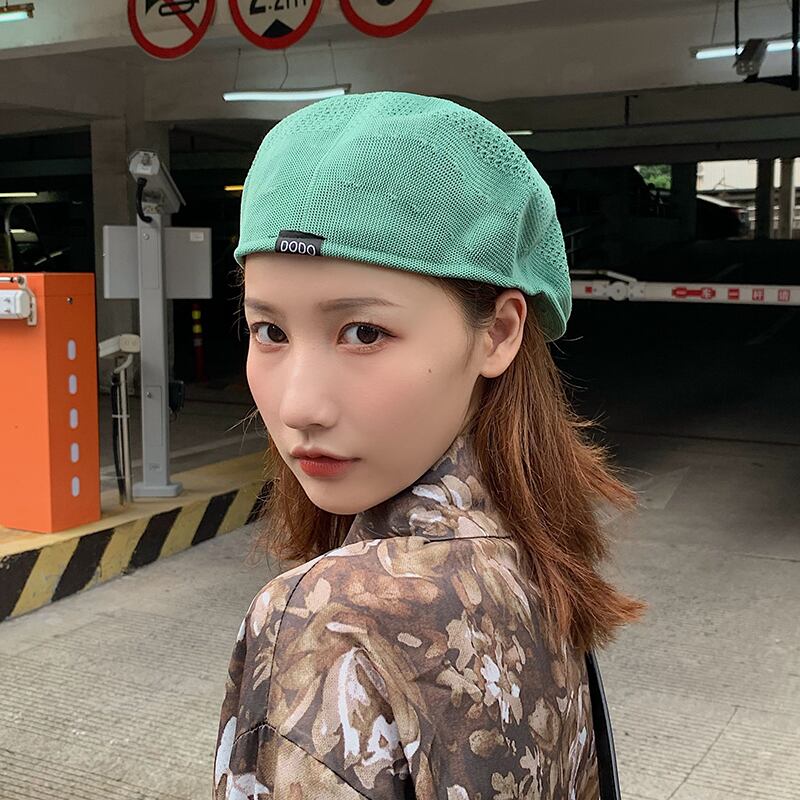 スタンダードサマー薄手キャップ レトロ 帽子 夏物 ベレット ヘアアクセサリー ブラック・アイド・ピーズ87559999700