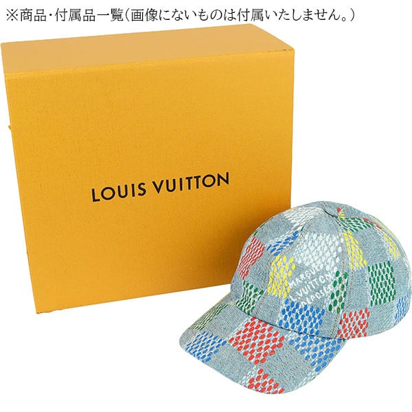 New LOUIS VUITTON ルイヴィトン キャップ LV バーズ ダミエ デニム