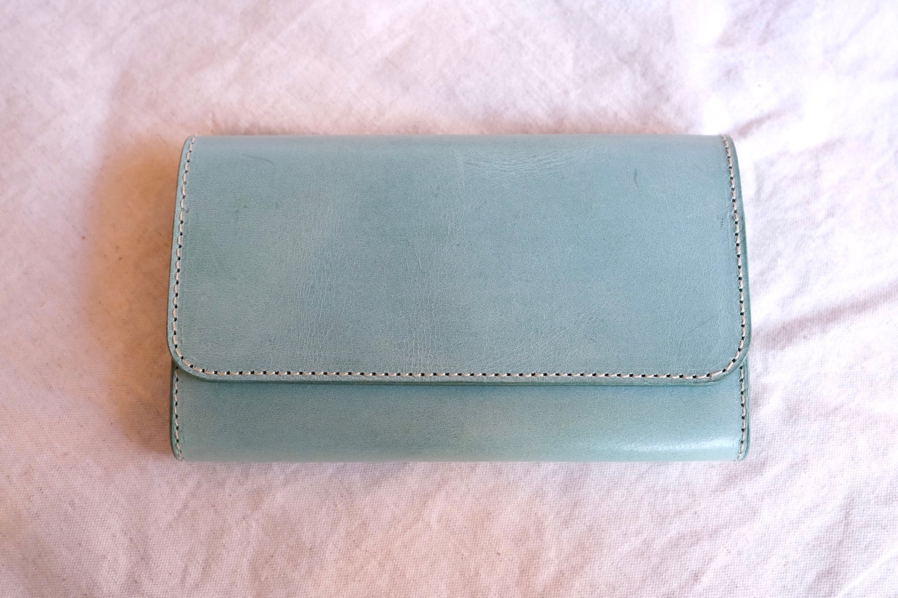 【日焼け】flap long wallet