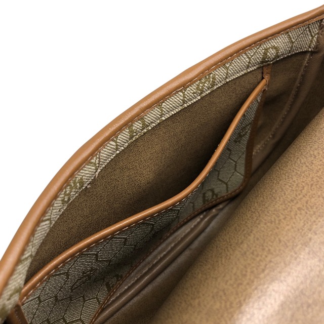 Christian Dior クリスチャン ディオール ハニカム柄 ショルダーバッグ ベージュ ロゴ PVC レザー vintage ヴィンテージ オールド bbirpg