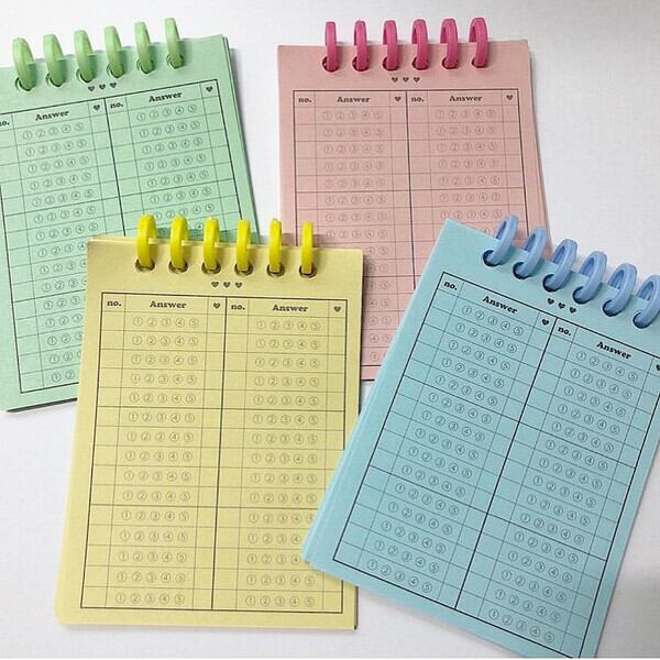 Omr 5 Choices Answer Sheets Omr マークシート パステル 韓国文具 Girls Ground La Violette
