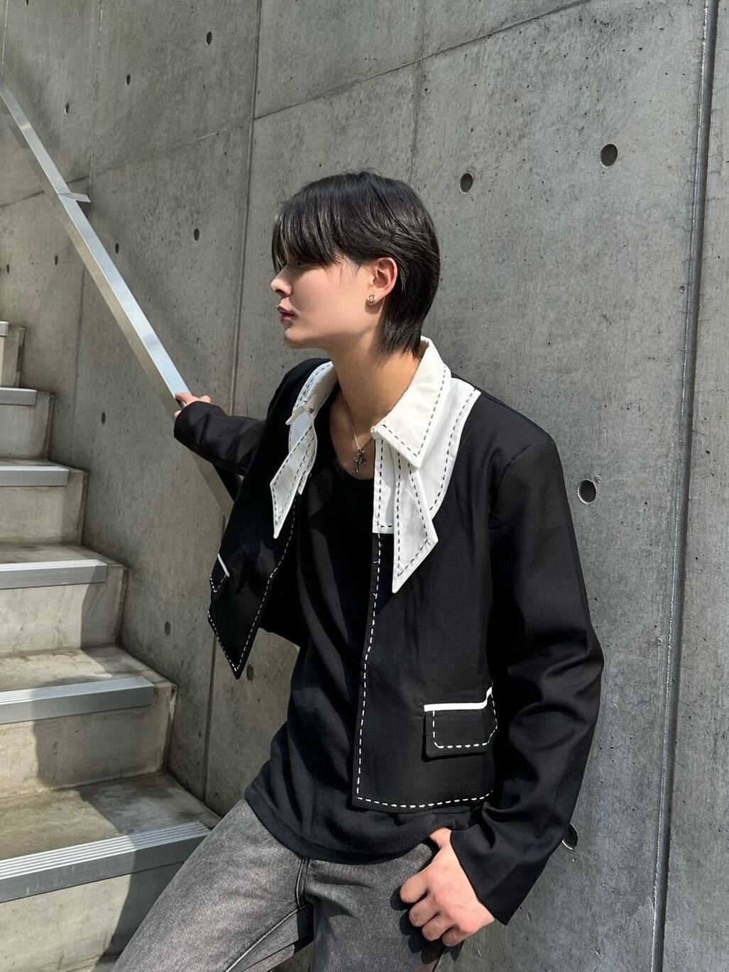 ALUDE SELECT】monotone necktie jacket | 【ALUDE】韓国メンズ