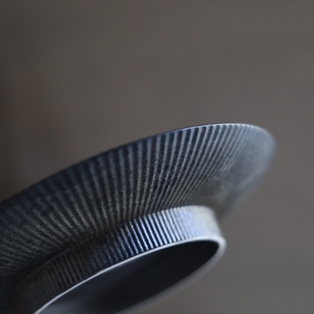 AS 李荘窯　ムーンサーフェイス　5.5寸しのぎ皿