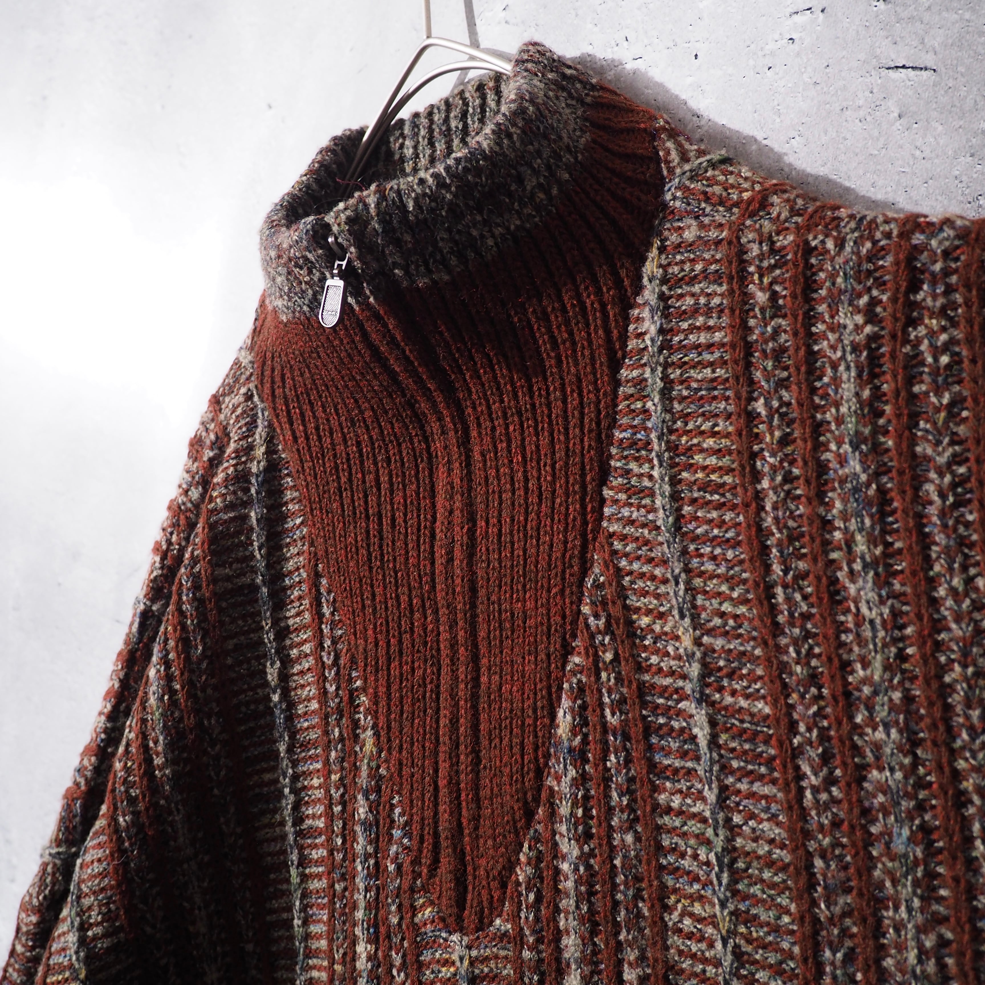 " Nicole St Gilles " vintage High neck Half zip knit (made in Italy)
