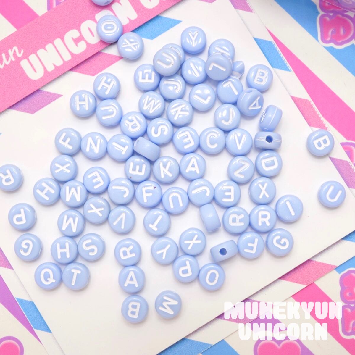 ラムネページ 375【20g】ラムネ まる アルファベット【単色4色】 | デコパーツ