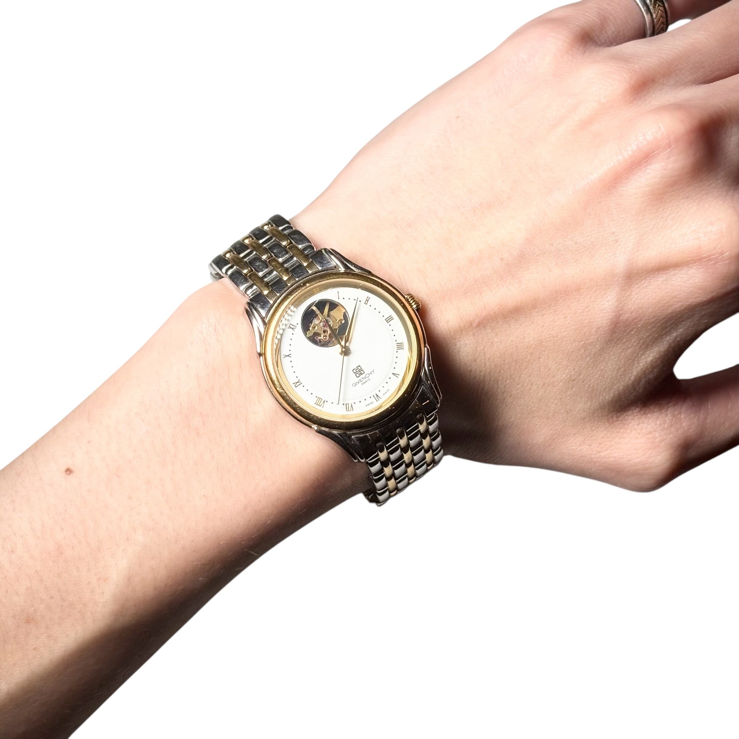 GIVENCHY open dial automatic watch | NOIR ONLINE