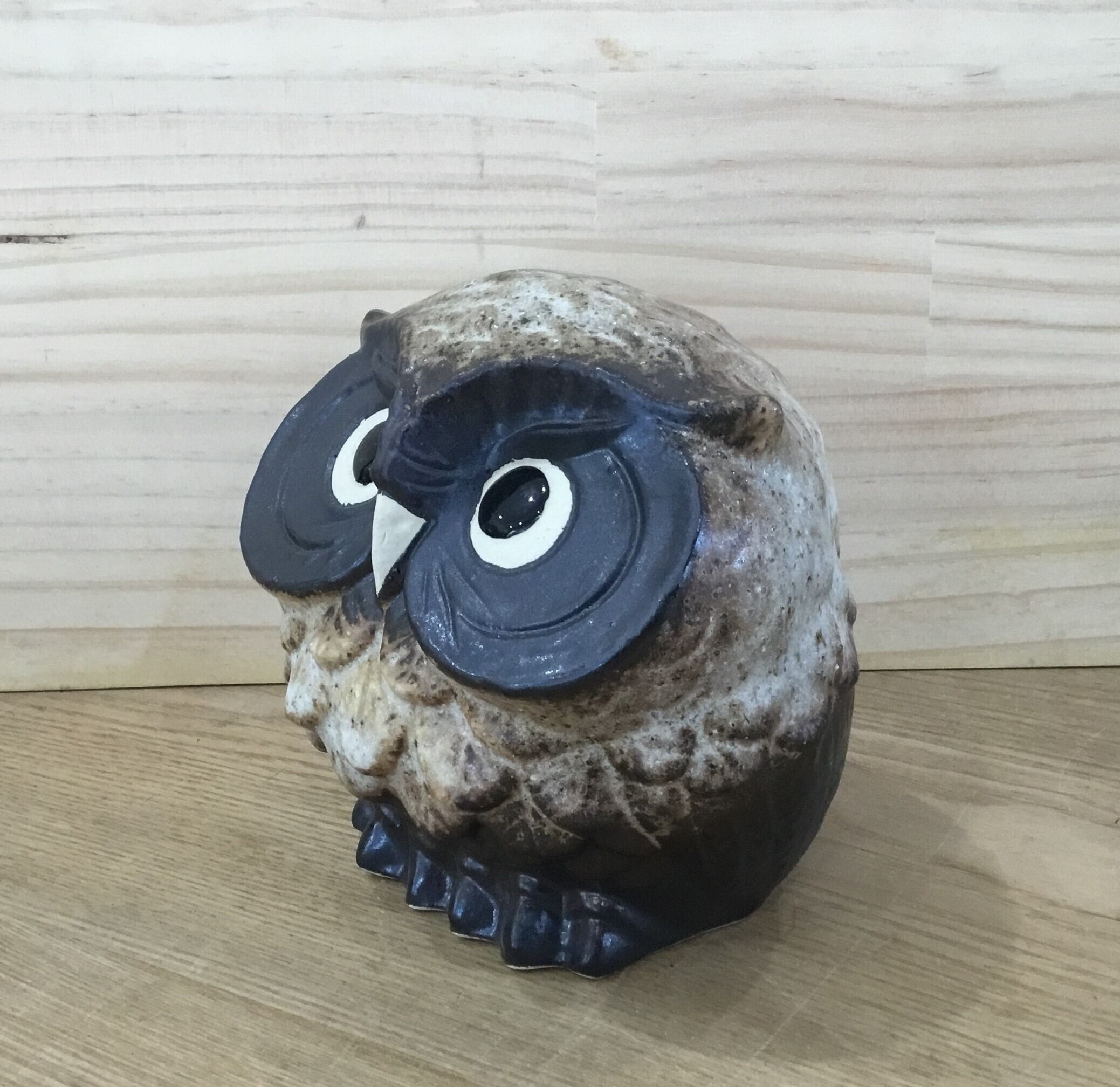 【レア新品・未使用✨】林和一作　中皿　陶芸　フクロウ 純金製 黄金ふくろう 限定2点 純金38g ー 三宝堂オンラインショップ