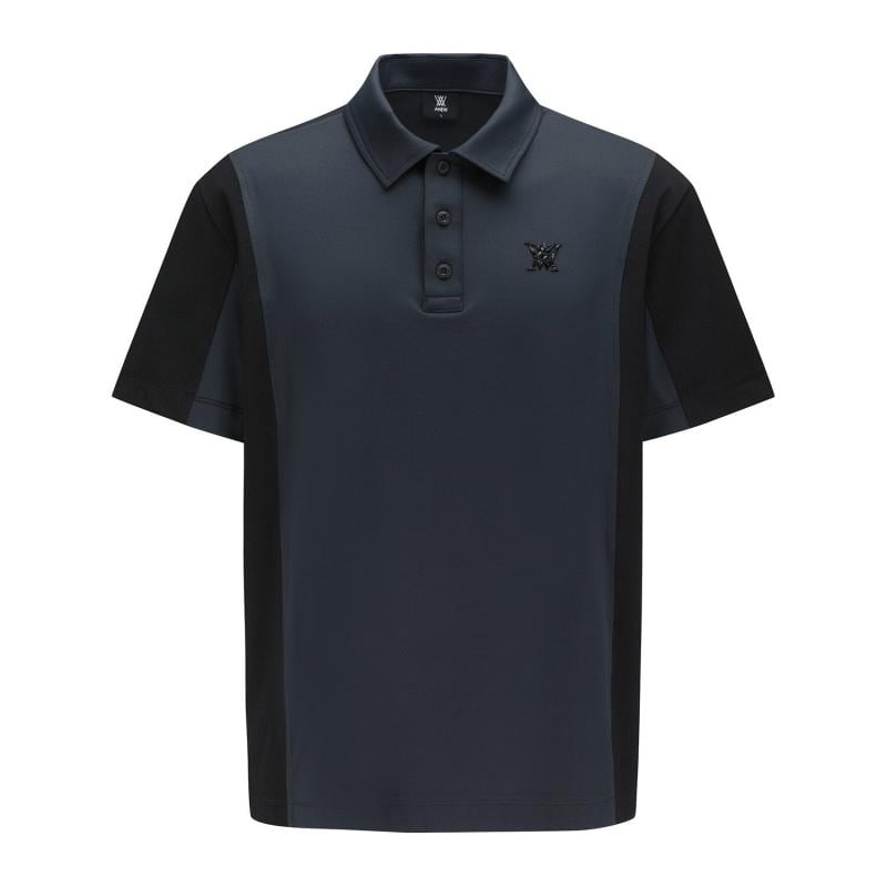 MEN SIDE FABRIC BLOCK SHORT T-SHIRT | ANEW GOLF JAPAN公式