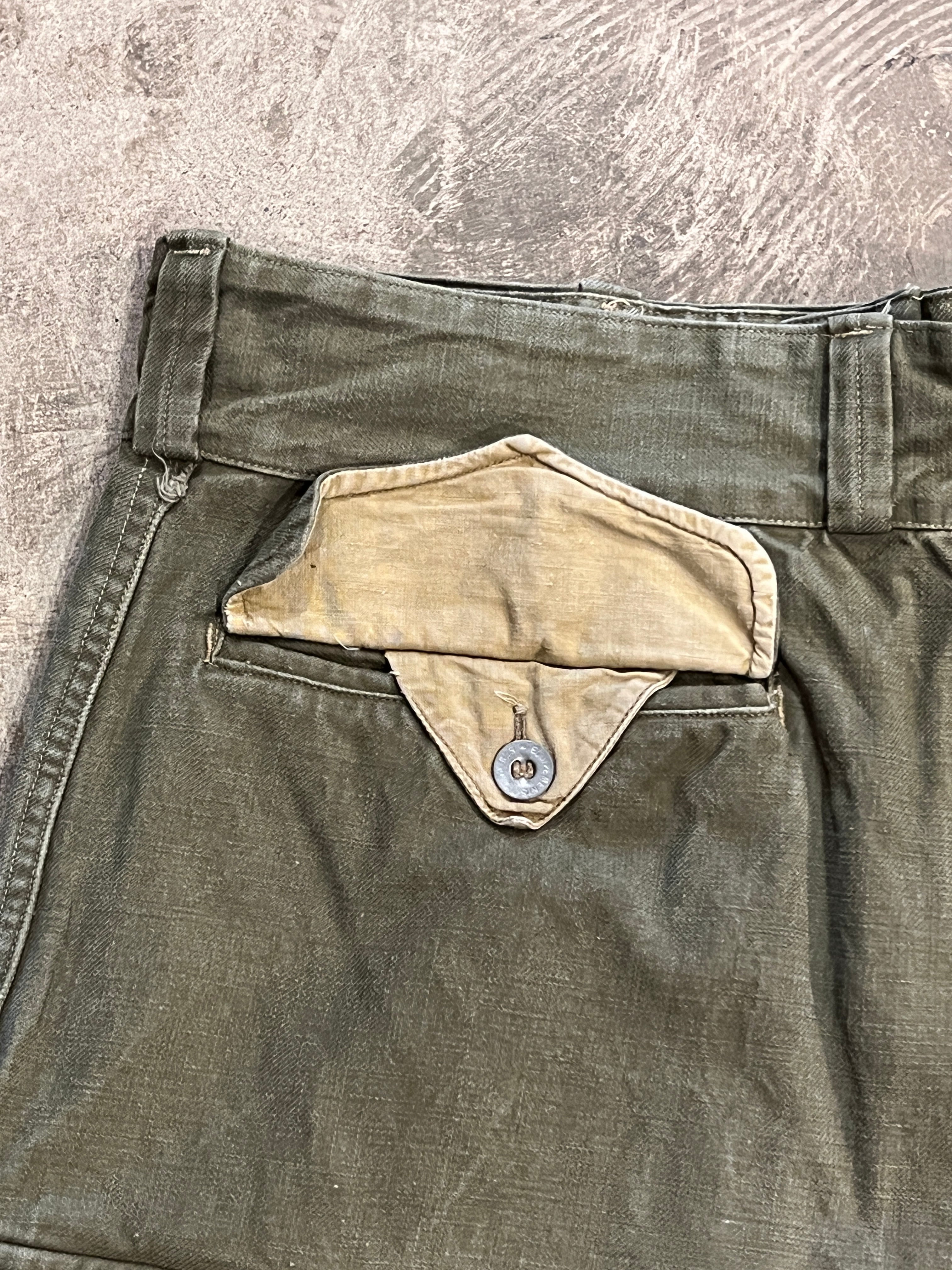 さ*う様 フランス軍　M47 前期　実物　メタルボタン　40s 50s 最初期モデル・アルミボタン】40s 50s フランス軍 M-47カーゴパンツ