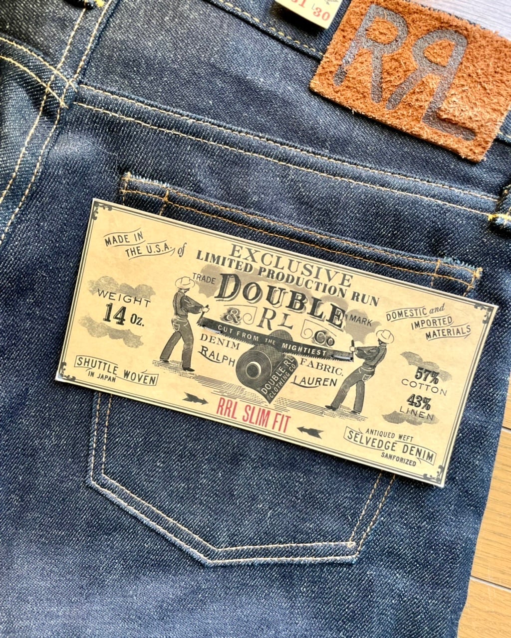 NOS(新古品) 米国製 RRL セルビッジデニム 世界限定200本 W31 NOS(新古品) 米国製 RRL セルビッジデニム 世界限定200本 W31