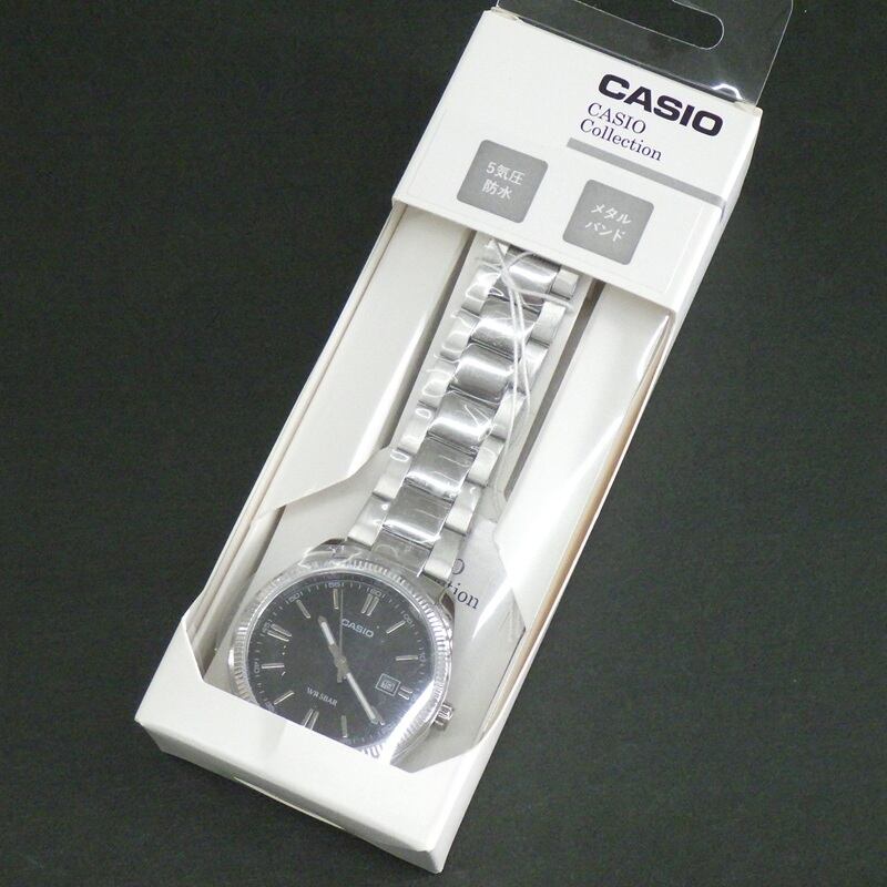 カシオ スタンダード MTP-1302D-1A1JF 黒 ブラック文字盤 ステンレス