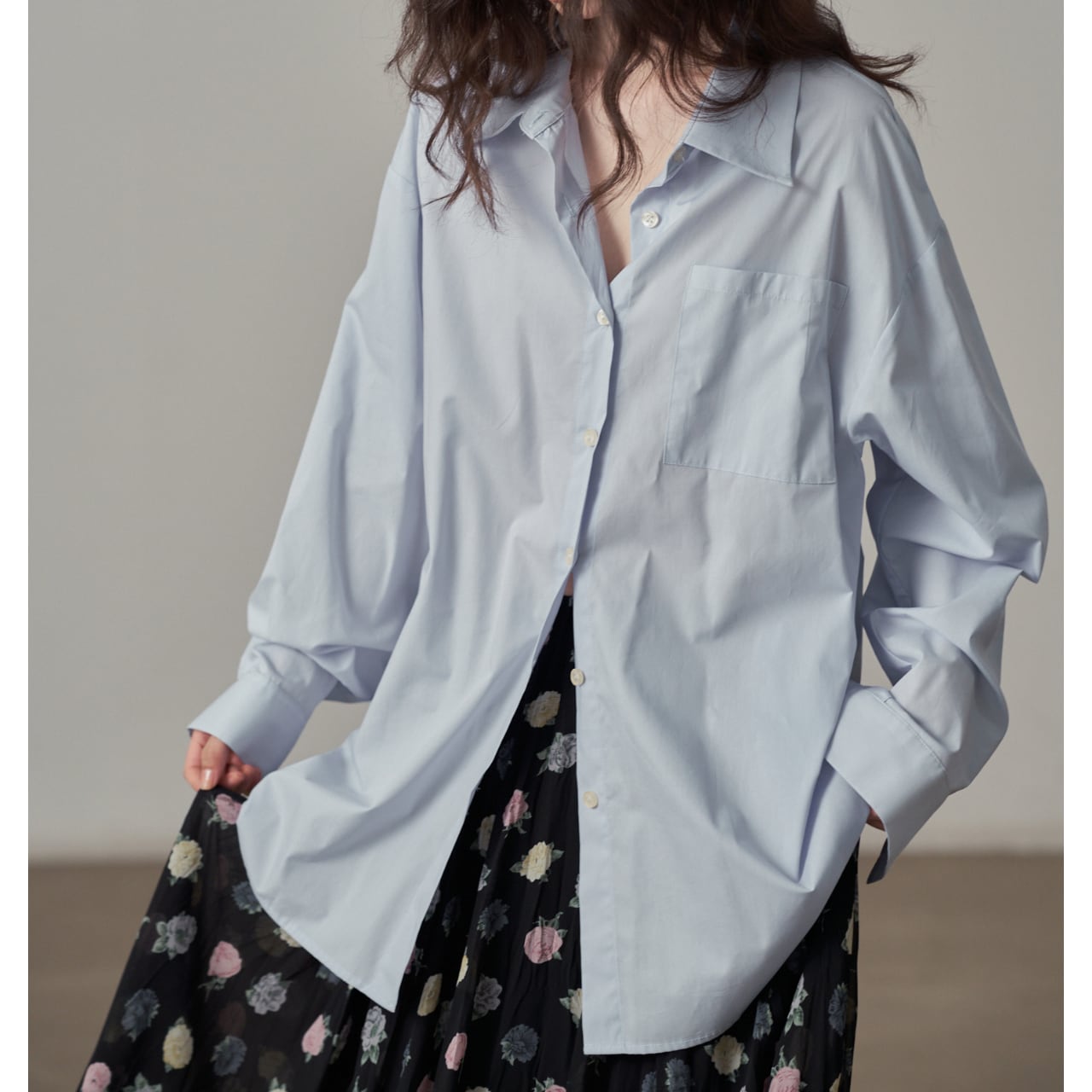 レギュラーカラーリラックスオーバーシャツ(2color) SH3001