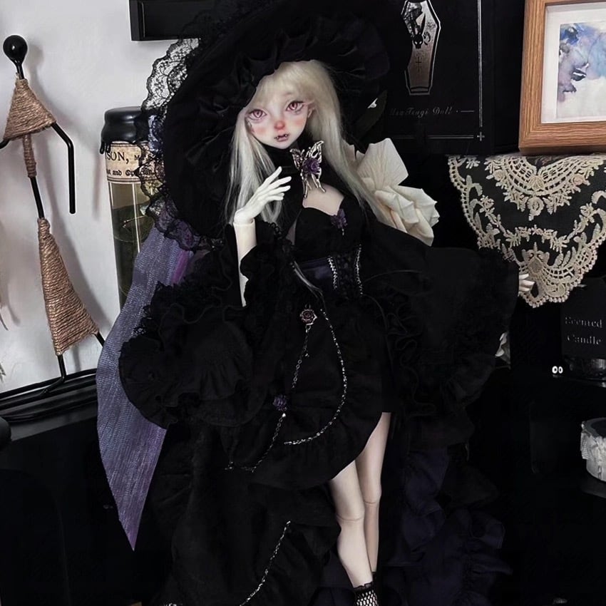 セット！ 白画潮玩大4分大1/4 mdd bjd 4分娃衣兔豆豆熊妹四分mdd 普四