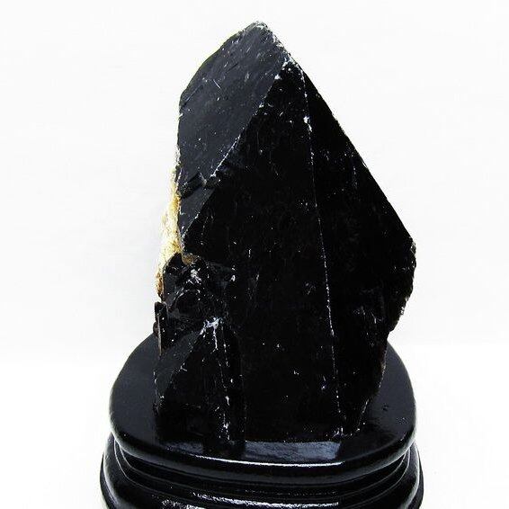 1.2Kg 黒水晶 原石 モリオン 原石 山東省産 台座付属 一点物 181-4548