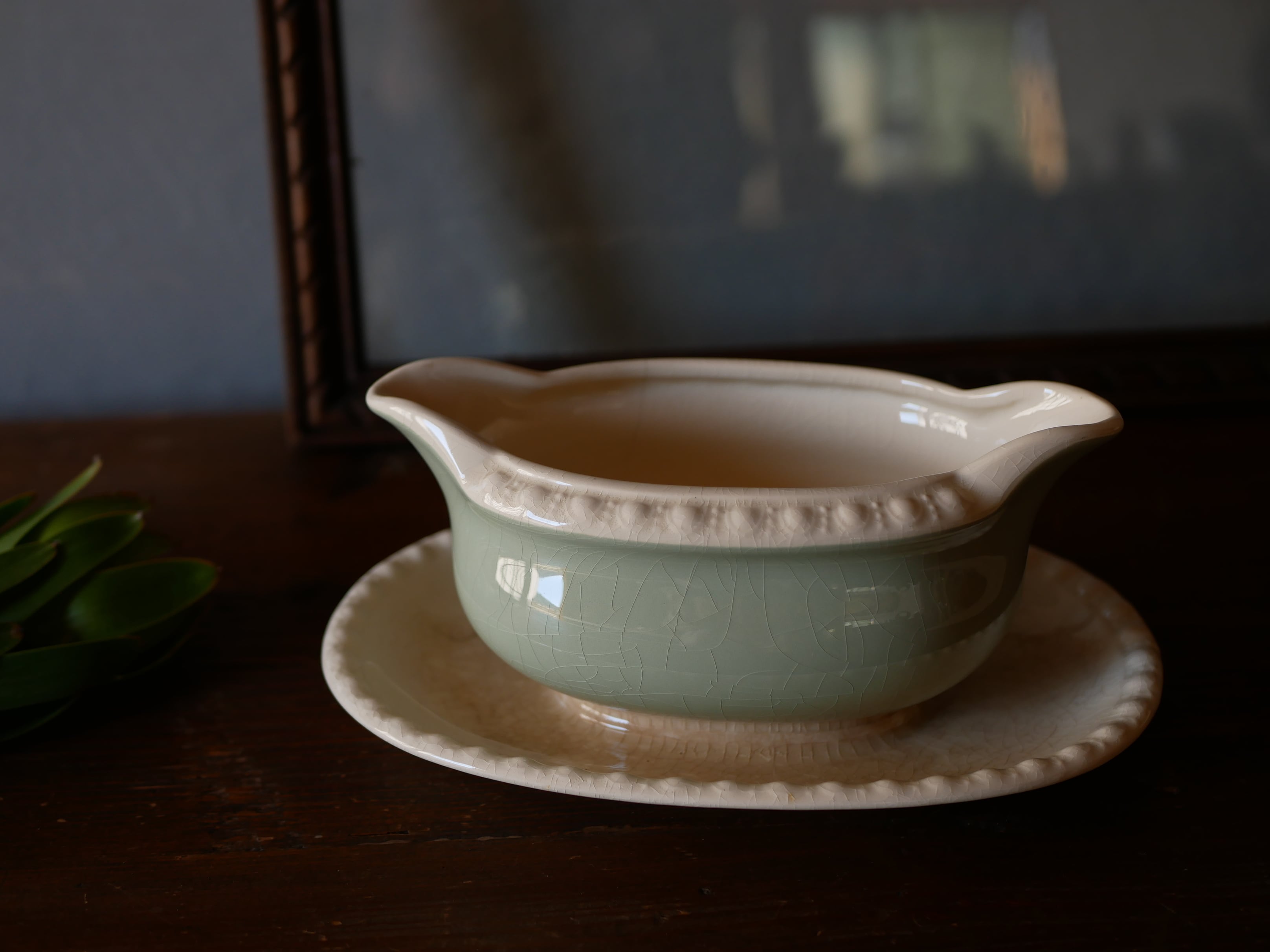 ☆燕と鈴蘭 アンティークブローチ ツバメ すずらん フランス