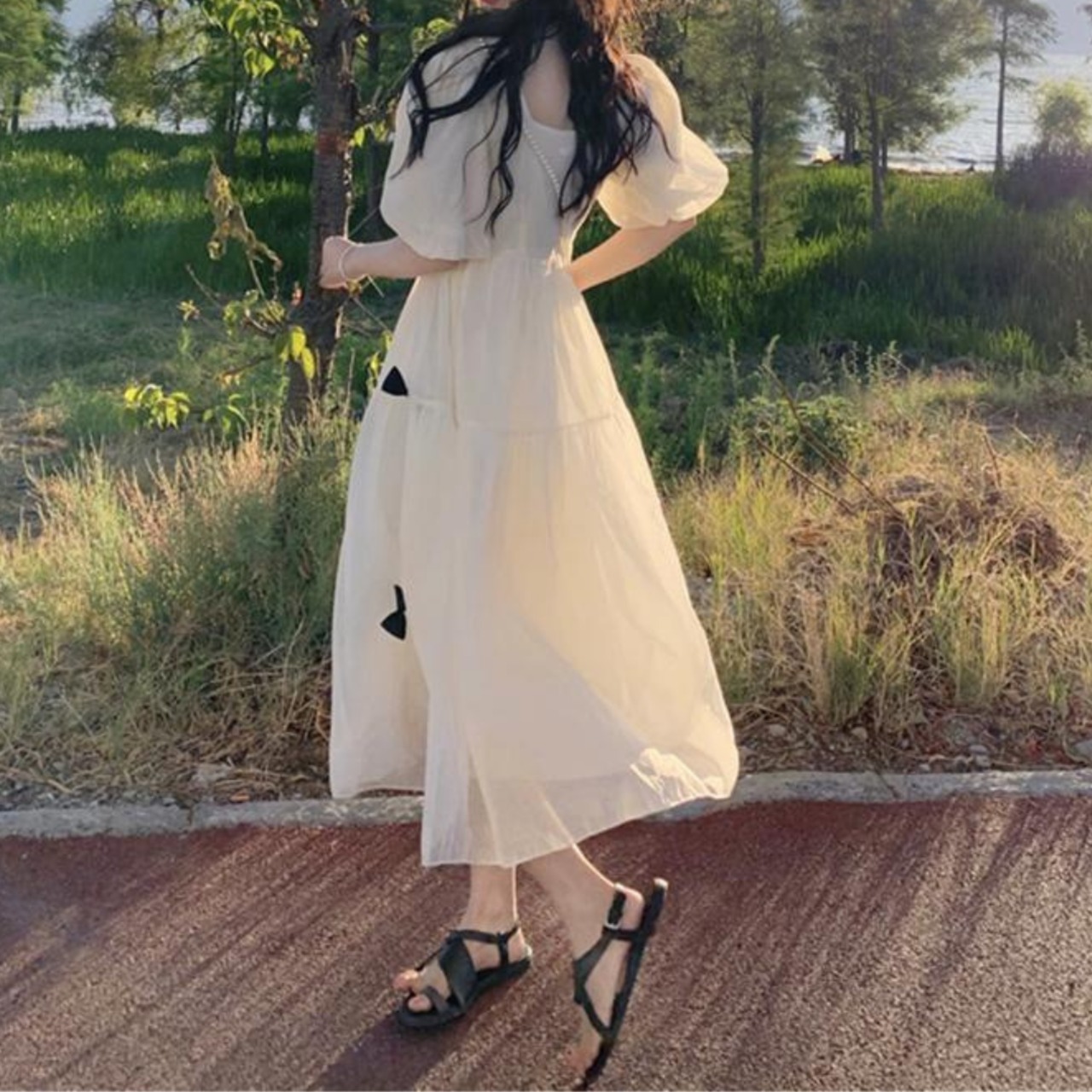 Plus Size Princess Chiffon Long Dress 5140